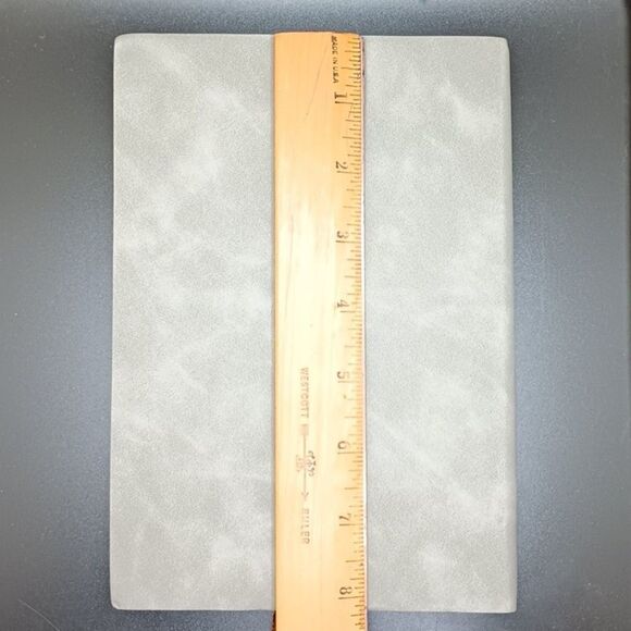 GRAY leather journal notebook manifest diary personalized planner organization - Picture 8 of 11